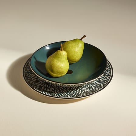 Assiette creuse Sarah céramique bleu / Ø 22 cm - Maison Sarah Lavoine