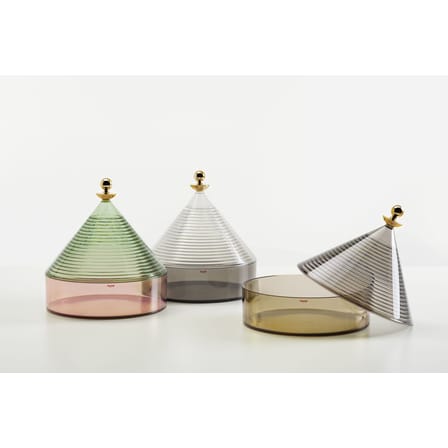 Boîte Trullo plastique multicolore / Ø 25 x H 27 cm - Fabio Novembre, 2019 - Kartell