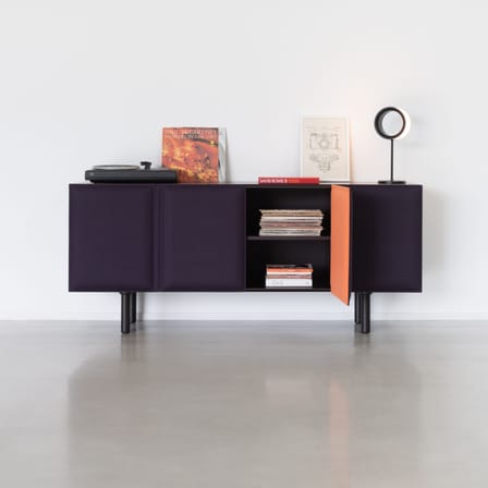 Buffet Tacito violet / L 180 x H 77 cm - Portes en feutre - Magis