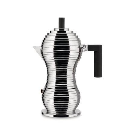 Cafetière italienne Pulcina métal noir / Induction - 6 tasses - Alessi