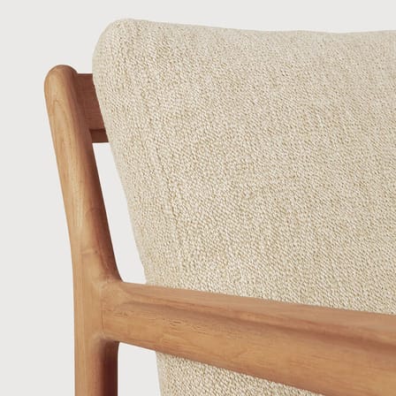 Canapé de jardin 3 places Jack Outdoor tissu bois beige / L 265 cm - Teck - Ethnicraft