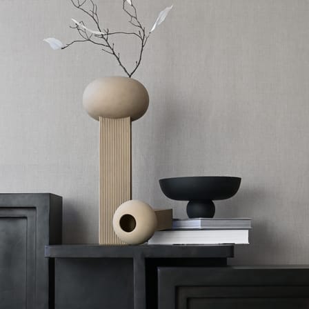 Baburu Medium Centrepiece ceramic black / Ø 30 x H 15 cm - 101 COPENHAGEN