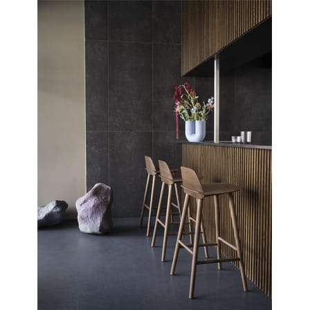 Chaise de bar Nerd bois naturel / H 75 cm - Muuto