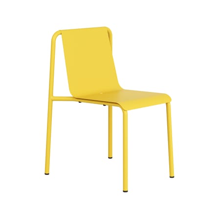 Chaise empilable Panorama métal jaune - TIPTOE