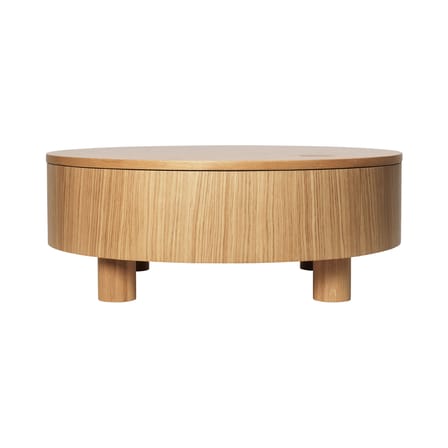 Olles Coffee table natural wood / Box - Ø 80 x H 30 cm - Ferm Living