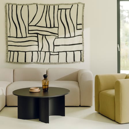 Couchtisch Gavo holz schwarz / Ø 95 x H 44 cm - NOO.MA