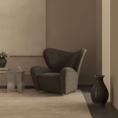 Androgyne End table metal silver / Ø 40 x H 43 cm - Audo Copenhagen