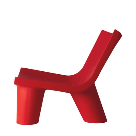 Fauteuil bas Low Lita plastique rouge - Slide