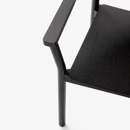 Fauteuil empilable Betty TK10 bois noir - &tradition