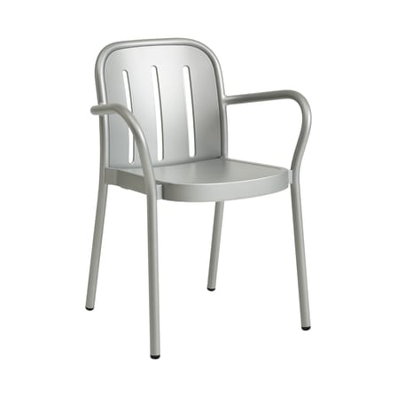 Fauteuil empilable Deville métal gris - Hay