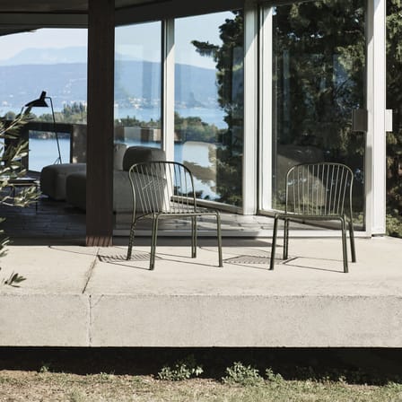 Fauteuil lounge Thorvald SC100 métal vert / Sans accoudoirs - &tradition