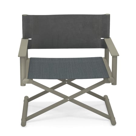 Fauteuil pliant Terra cuir tissu vert / Fauteuil directeur - Emu