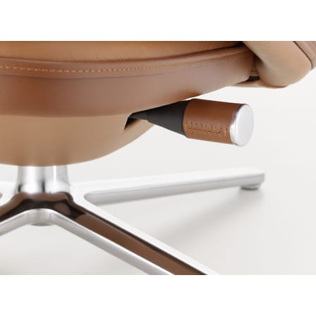 Fauteuil pivotant Grand Relax cuir marron / Pivotant & inclinable - Vitra