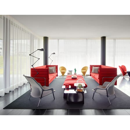 Fauteuil pivotant Heart Cone Chair tissu rouge / By Verner Panton, 1959 - Vitra
