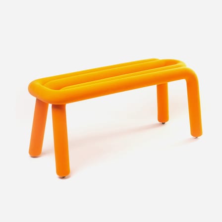 Gepolsterte Bank Bold textil orange / Stoff – L 100 cm - Moustache