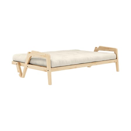 Schlafcouch Grab holz weiß / L 204 cm - 3-Sitzer - KARUP