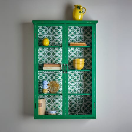 Portaoggetti da parete Hazem legno verde / Utensile - L 81 x P 22 x H 122 cm - Bloomingville