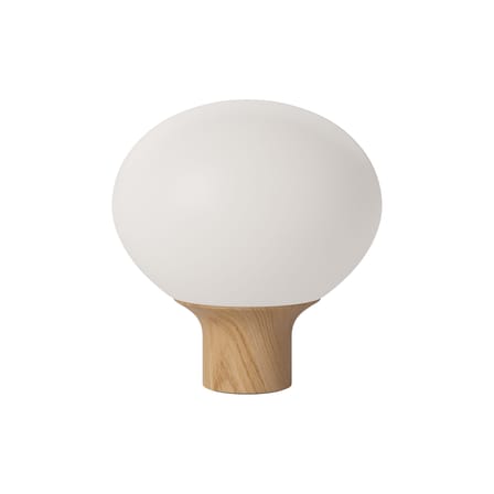 Lampada da tavolo Acorn vetro bianco legno naturale / Ø 32 cm - Vetro & Rovere - Bolia