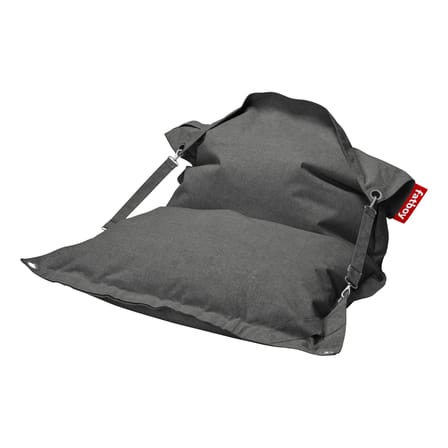 Outdoor-Hocker Buggle-up Outdoor textil grau / Verstellbare Gurte - Olefin-Stoff - Fatboy
