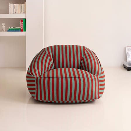Pouf Ziggy tissu rouge / Pouf - NOBODINOZ