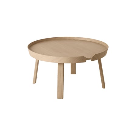 Table basse Around Large bois naturel / Ø 72 x H 37,5 cm - Muuto