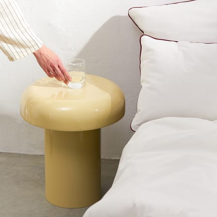 Table d'appoint Miko métal jaune / Ø 40 x H 46 cm - NOO.MA