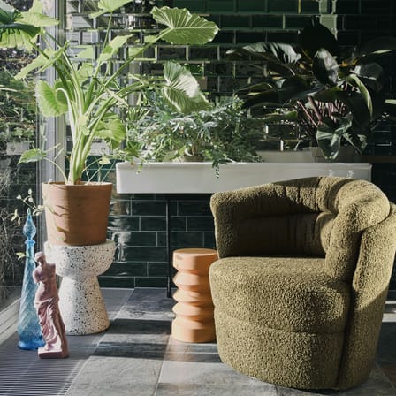 Table d'appoint Terrazzo multicolore / Ø 35 x H 44 cm - Béton - HK LIVING