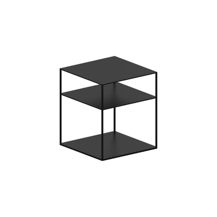 Table d'appoint Slim Irony Triplet métal noir / 40 x 40 x H 46 cm - Zeus
