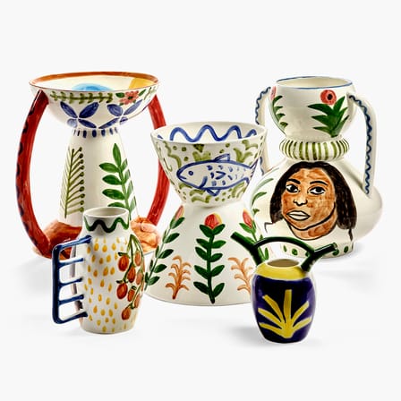 Vase Charapita céramique multicolore / Ø 43 x H 41 cm - Serax