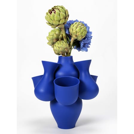 Vase Qucha keramik blau / Ø 40 cm x H 40 cm - Keramik, handgefertigt - Moustache