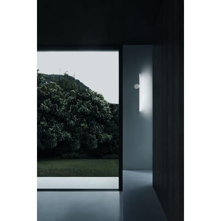 Applique Coordinates W1 gris argent métal LED / L 80 cm - Flos