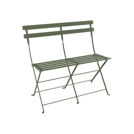 Banquette Bistro métal vert / Pliante - 2 places / L 88 cm - Fermob