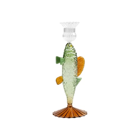 Bougeoir Fish verre vert - & klevering