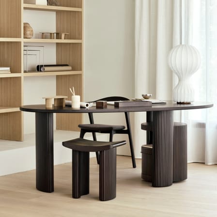 Bureau Boomerang bois marron / 200 x 100 cm - Acajou massif - Ethnicraft