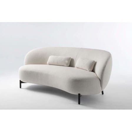 Coussin Lunam tissu blanc / 50 x 35 cm - Tissu bouclé - Kartell