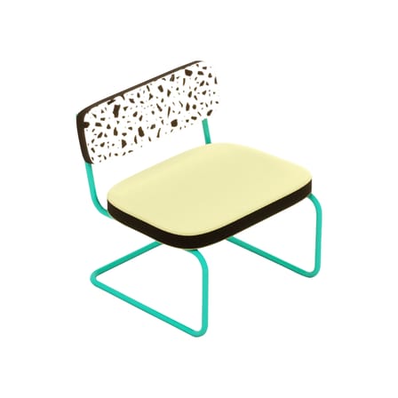 Fauteuil rembourré Super Lounge Chair tissu multicolore - Seletti