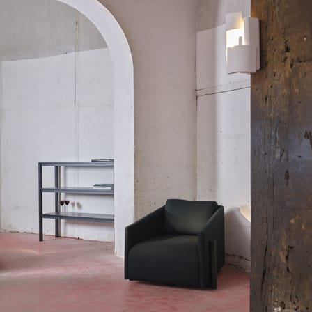 Fauteuil rembourré Timber tissu vert - KANN DESIGN