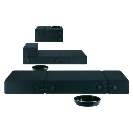 Chauffeuse convertible Trix tissu noir / Lit d'appoint - Kartell