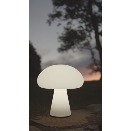 Kabellose, wiederaufladbare Außenlampe Obello LED glas weiß / Bill Curry, 1971 - Mundgeblasenes Glas - Gubi