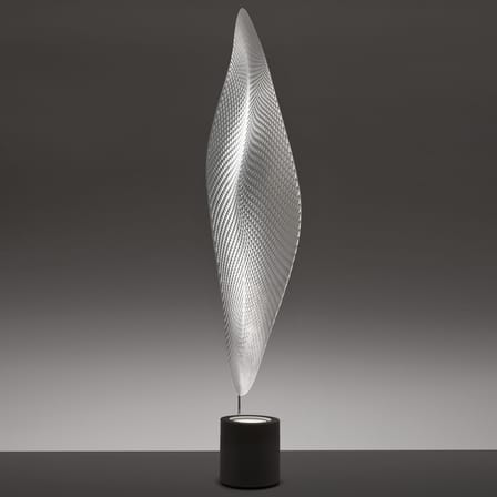 Lampadaire Cosmic leaf métal plastique gris transparent - Artemide