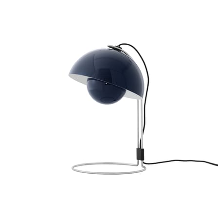 Lampe de table Flowerpot VP4 métal bleu / H 36 cm - By Verner Panton, 1968 - &tradition