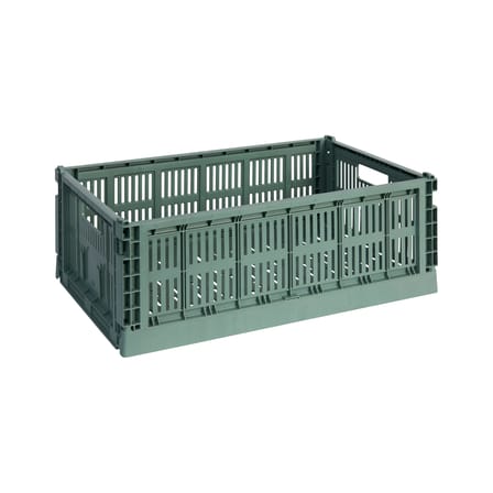 Panier Colour Crate plastique vert Large / 34,5 x 53 cm - Recyclé - Hay