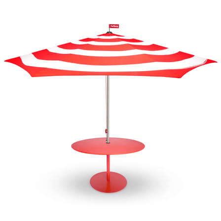 Parasol Stripesol métal tissu rouge / Ø 350 cm - Fatboy