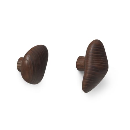 Set de 2 patères Cairn bois - Ferm Living