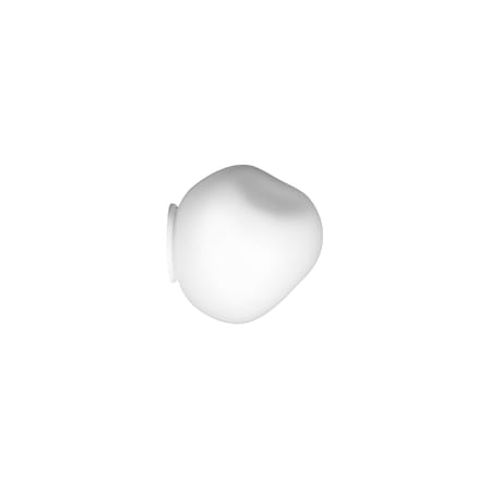 Applique Hoba Piccola verre blanc / Ø 13 cm - Foscarini