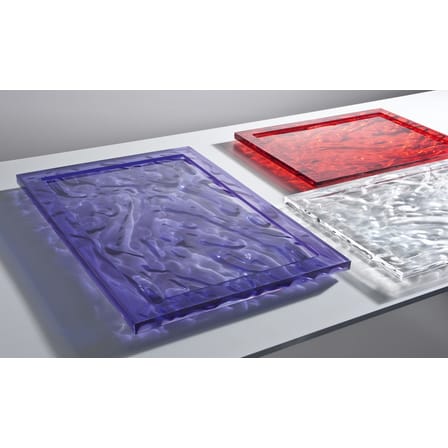 Plateau Dune Large plastique transparent / 55 x 38 cm - Kartell