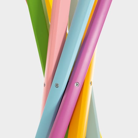 Portemanteau sur pied Sciangai 50 bois multicolore / Edition numérotée 50th anniversary (1973-2023) - Zanotta