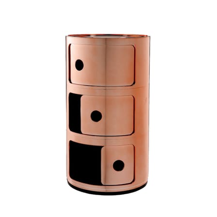 Rangement Componibili cuivre / 3 tiroirs - Métallisé - Anna Castelli Ferrieri, 1968 - Kartell