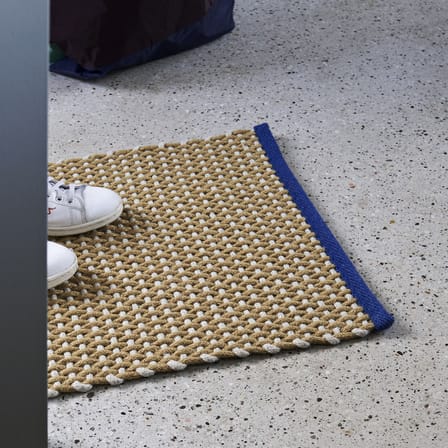 Rug textile yellow / Jute & wool - 50 x 70 cm - Hay