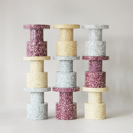 Bit Stool plastic material grey / H 42 cm - Recycled - Normann Copenhagen